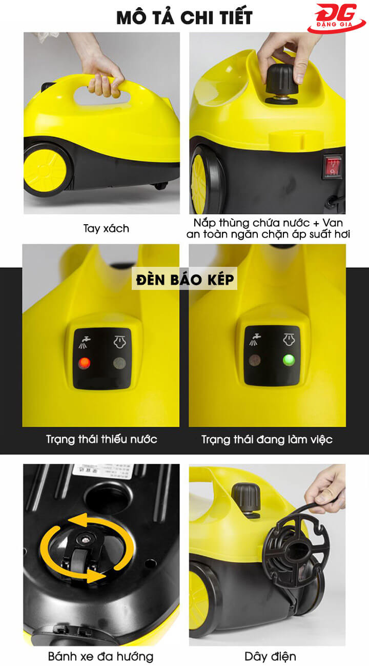 các chi tiết máy giặt thảm hơi nước nóng Kumisai KMS02