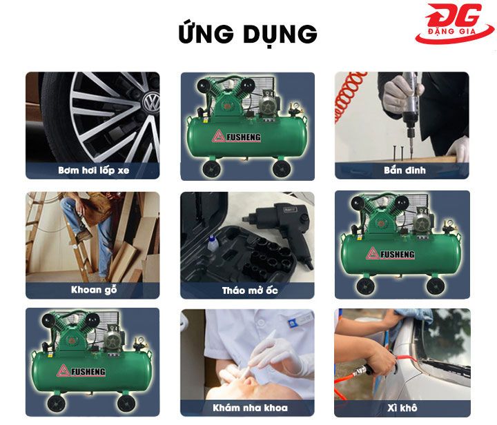 Các ứng dụng phổ biến của máy bơm hơi Fusheng