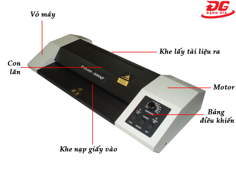 Các bộ phận cấu tạo máy ép plastic Laminator A3 330C