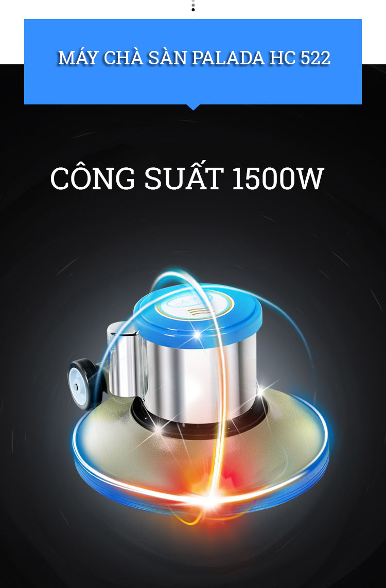 Mô tơ được thiết kế đặc biệt ấn tượng với công suất lên đến 1500W