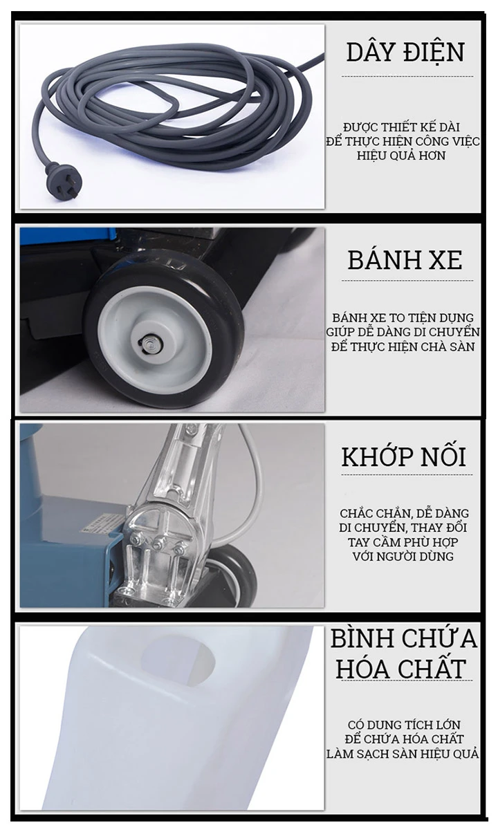 Thiết kế hiện đại của sản phẩm chà sàn Palada HC 523 