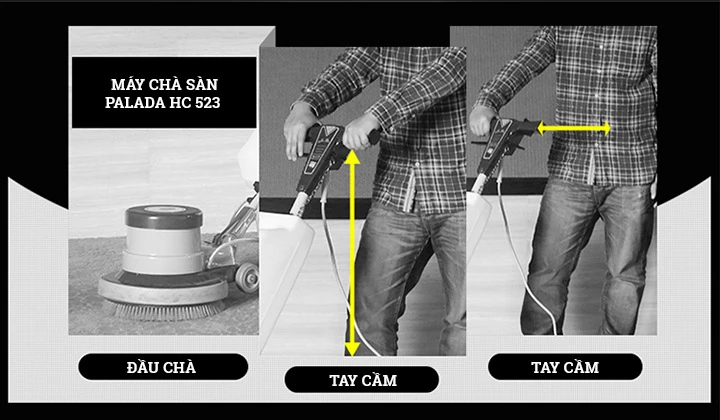 Vận hành đơn giản với máy chà sàn