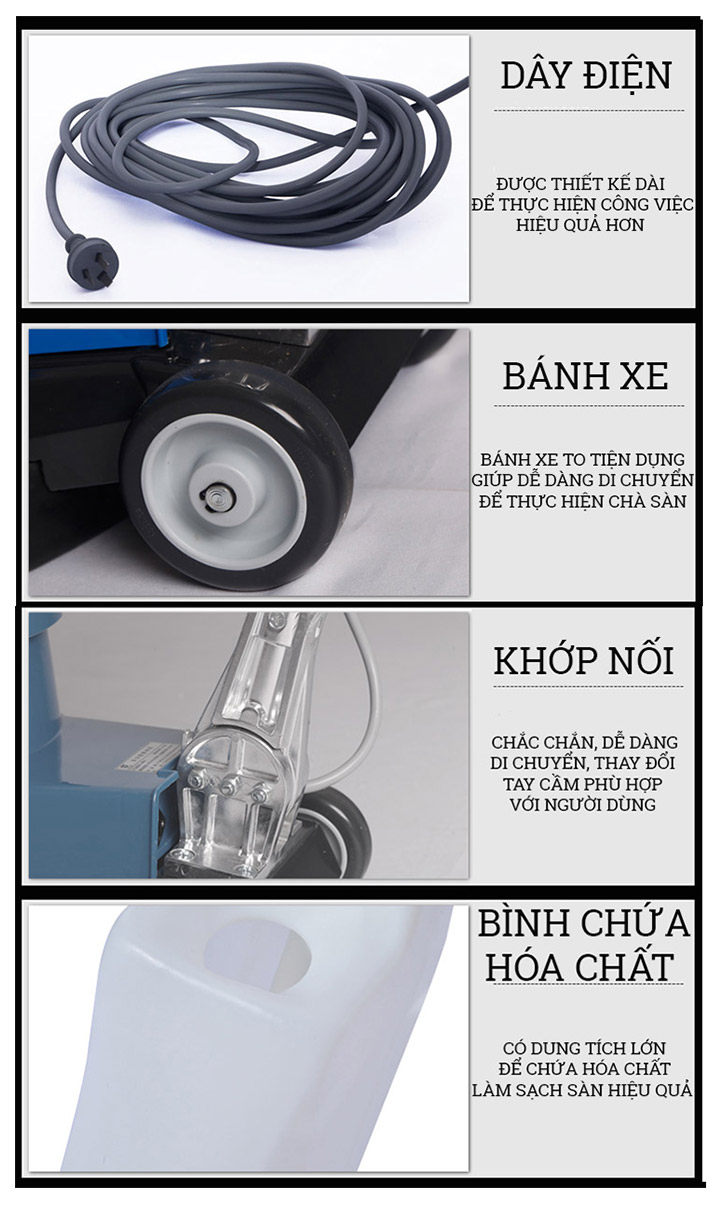 Thiết kế hiện đại của sản phẩm chà sàn Palada HC 523 