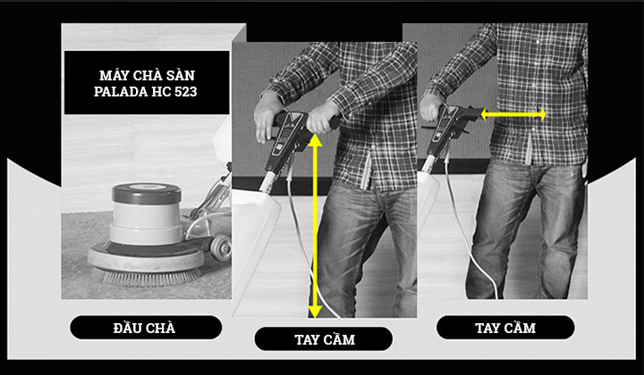 Vận hành đơn giản với máy chà sàn