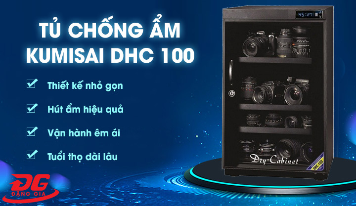 Tủ chống ẩm Kumisai DHC 100 chính hãng