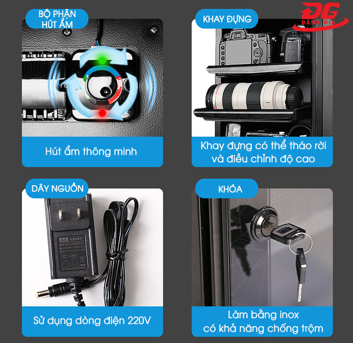 Tủ chống ẩm máy ảnh Kumisai DHC 80