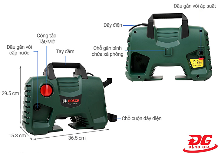 Cấu tạo của máy rửa xe Bosch AQT 120
