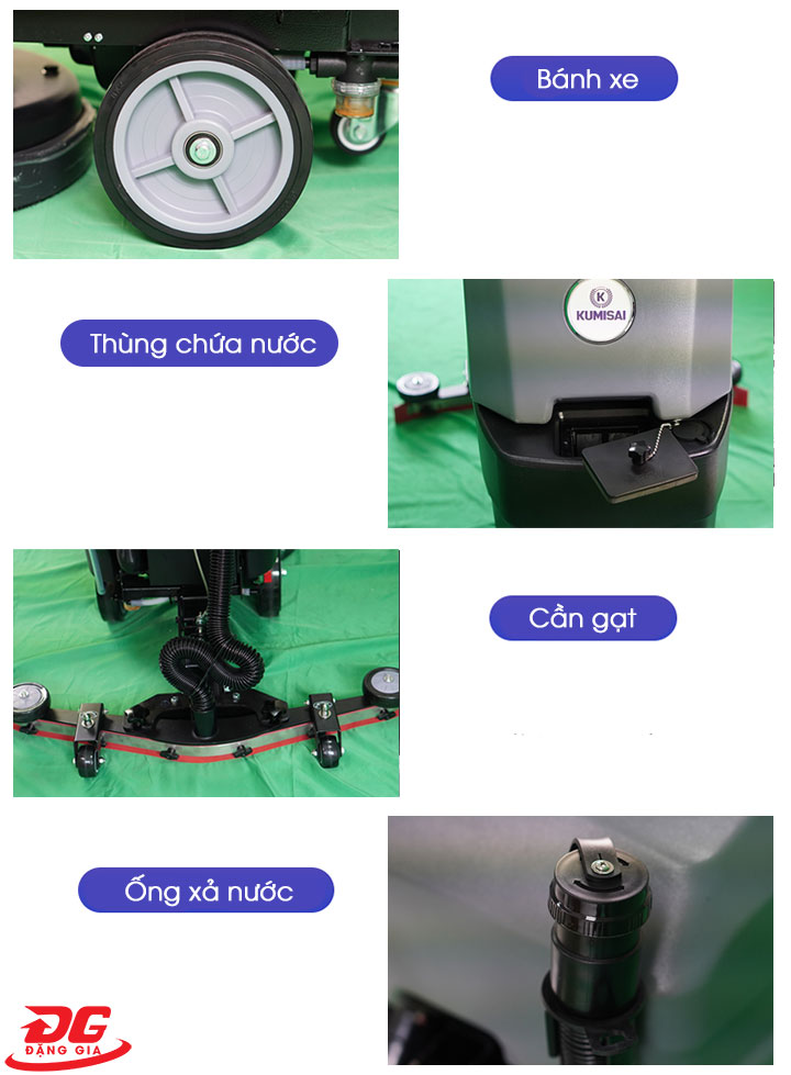 Các bộ phận của máy chà sàn liên hợp Kumisai KMS 45B