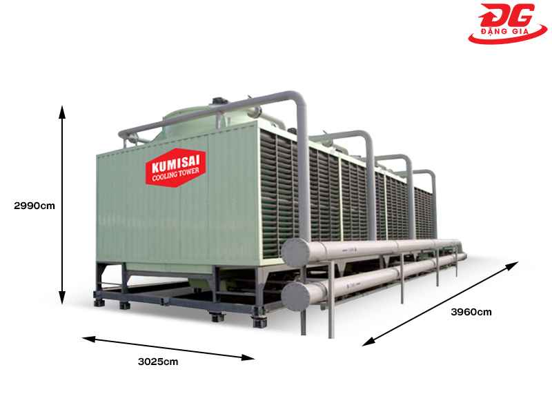 Kích thước tháp hạ nhiệt nước Kumisai KMS 250RT