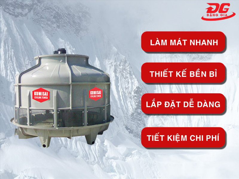 Một số ưu điểm nổi trội của tháp hạ nhiệt Kumisai KMS 125RT