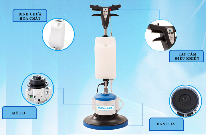 Cấu tạo của máy chà sàn Palada HC 175