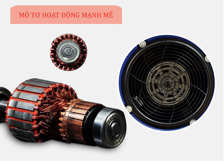 motor với công suất vô cùng mạnh mẽ