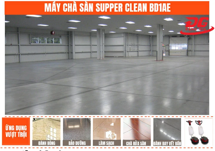 ứng dụng của máy chà sàn Supper Clean BD1AE