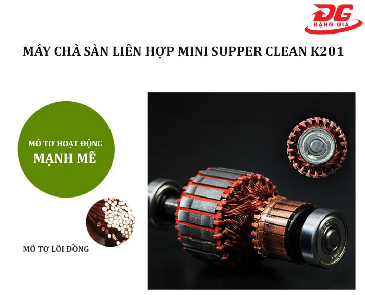 Mô tơ máy chà sàn liên hợp mini Supper Clean K201