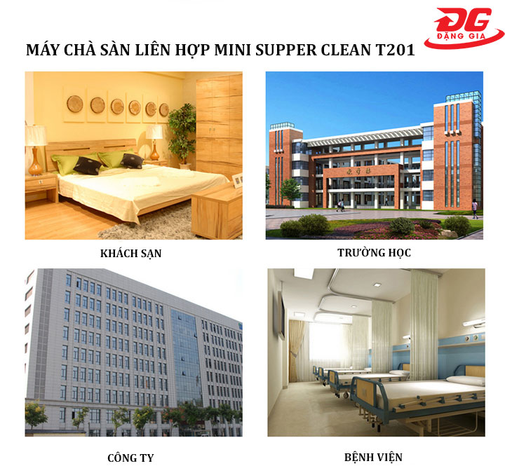 ứng dụng của Máy chà sàn liên hợp mini Supper Clean T201