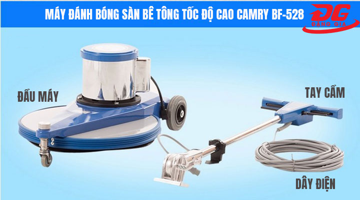 bộ phận cấu tạo máy đánh bóng sàn bê tông tốc độ cao Camry BF-528