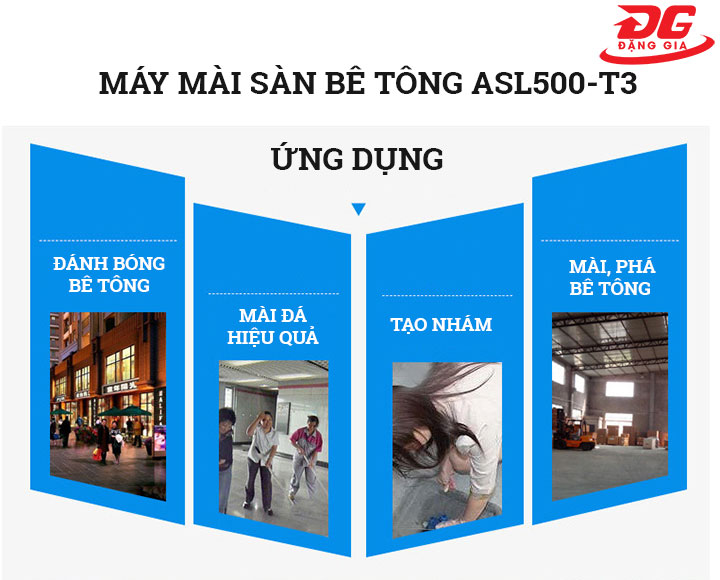 Ứng dụng của máy mài sàn bê tông ASL500-T3