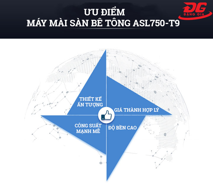 ưu điểm máy mài sàn bê tông ASL750-T9