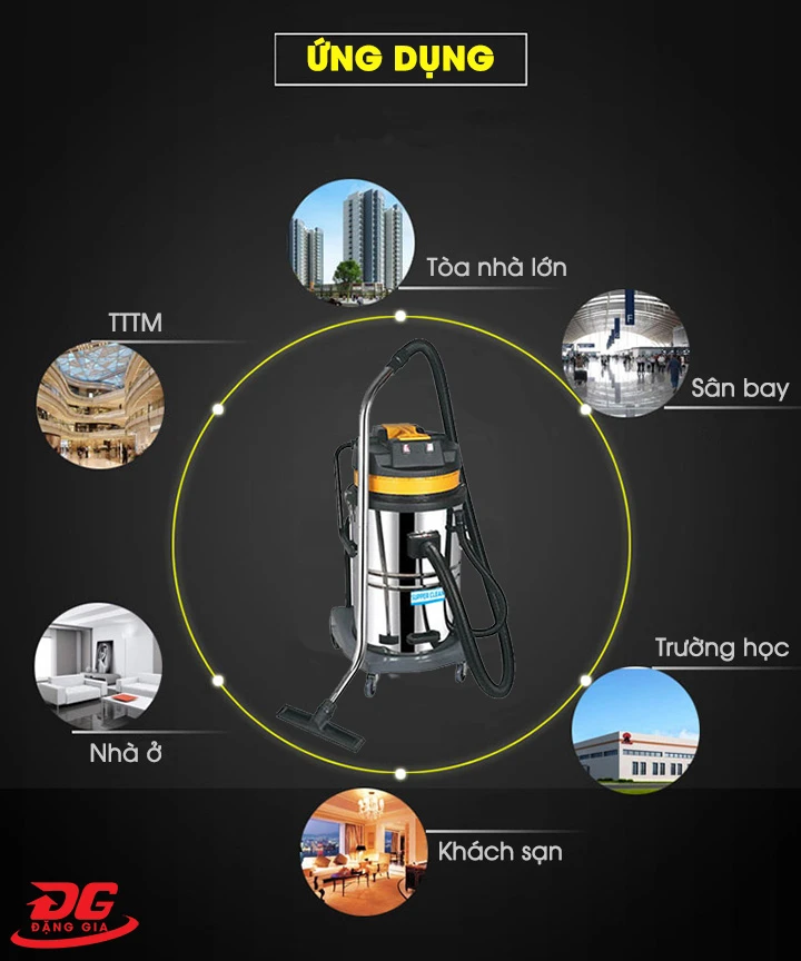 Ứng dụng của máy hút bụi Supper Clean PD 70