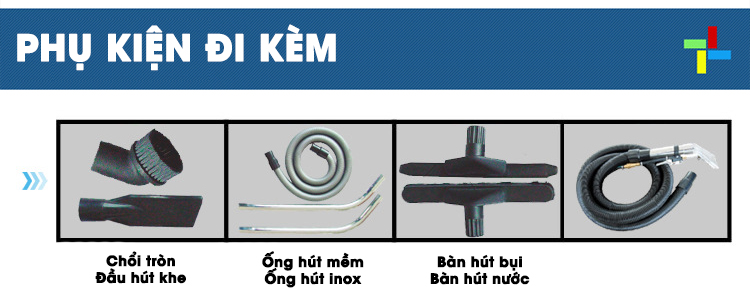 đầy đủ phụ kiện làm sạch