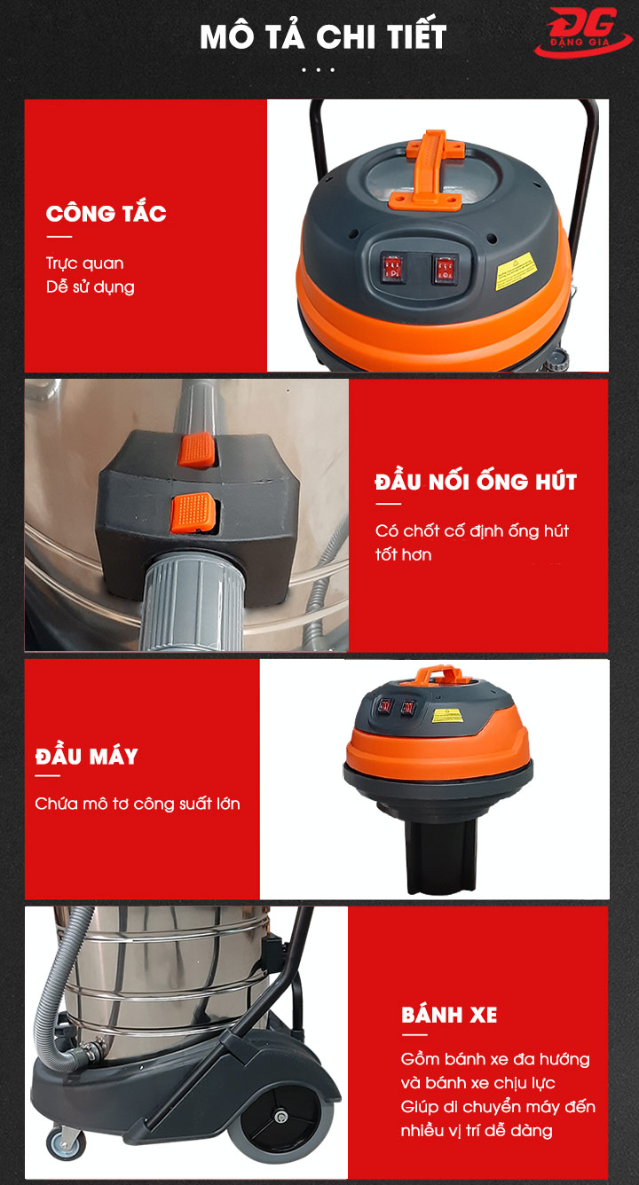 Các bộ phận của máy hỗ trợ rất nhiều trong quá trình vận hành