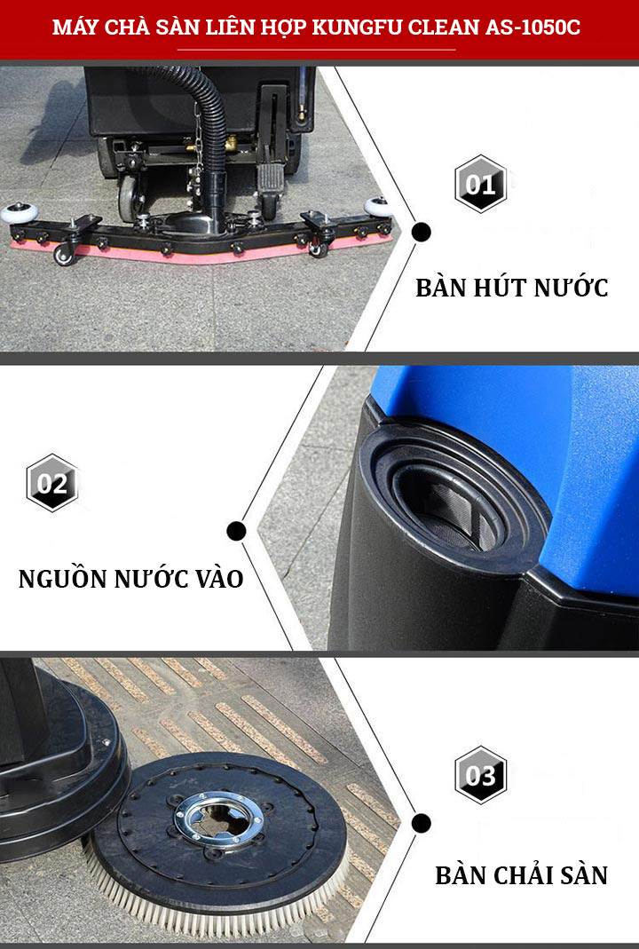 Thiết kế máy chà sàn liên hợp Kungfu Clean AS-1050C