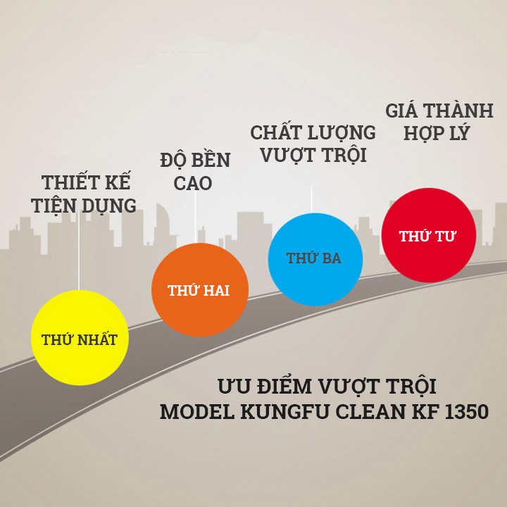 Ưu điểm máy chà sàn ngồi lái Kungfu Clean KF 1350