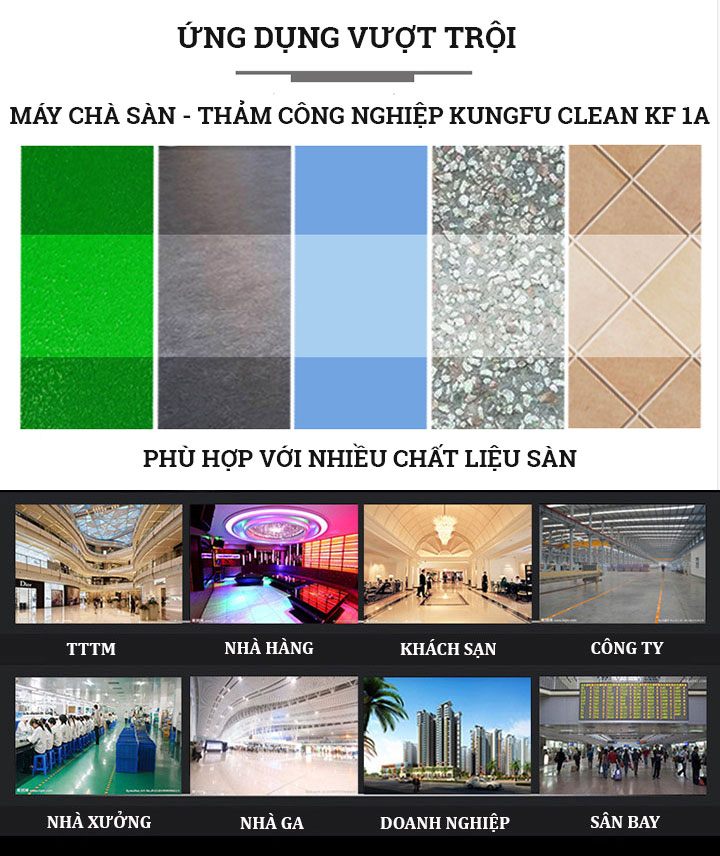 khả năng làm sạch ấn tượng của kungfu clean KF1A