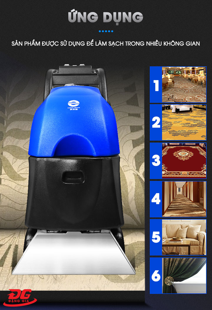 Sử dụng máy giặt thảm model DTJ4A sẽ giúp người dùng tiết kiệm thời gian và công sức vệ sinh ở những nơi có diện tích rộng