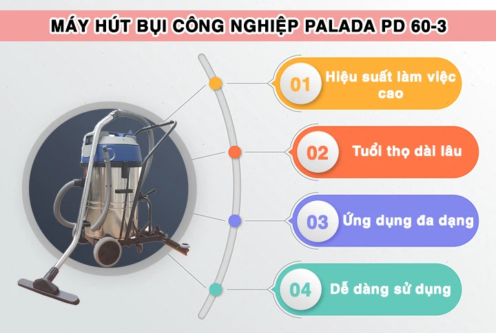 Ưu điểm máy hút bụi Palada PD 60-2