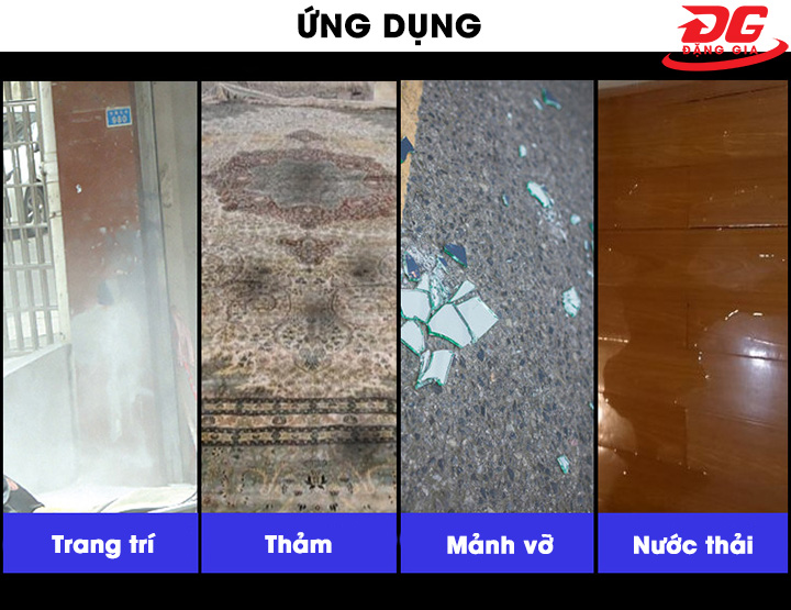 Máy có khả năng hút được các loại bụi bẩn trên nhiều bề mặt khác nhau