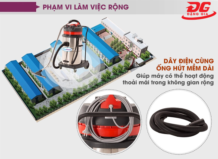 TopClean TC 70S thích hợp làm việc trong môi trường rộng rãi