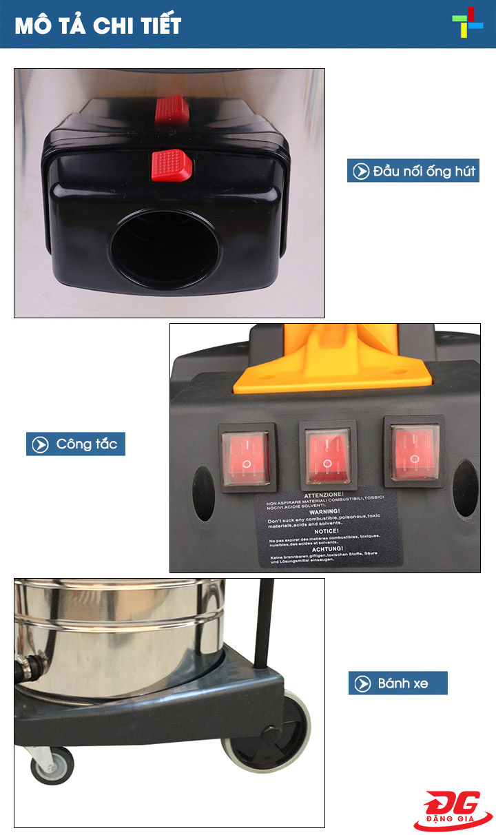 Các bộ phận của máy được bố trí hợp lý, thuận tiện
