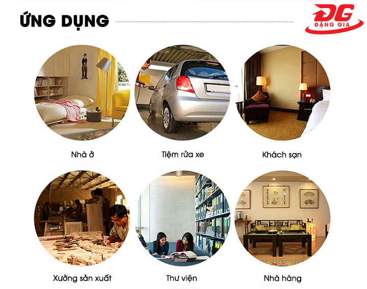 Thiết bị rất thích hợp để làm sạch ở những nơi có không gian rộng, với tần suất thường xuyên và liên tục