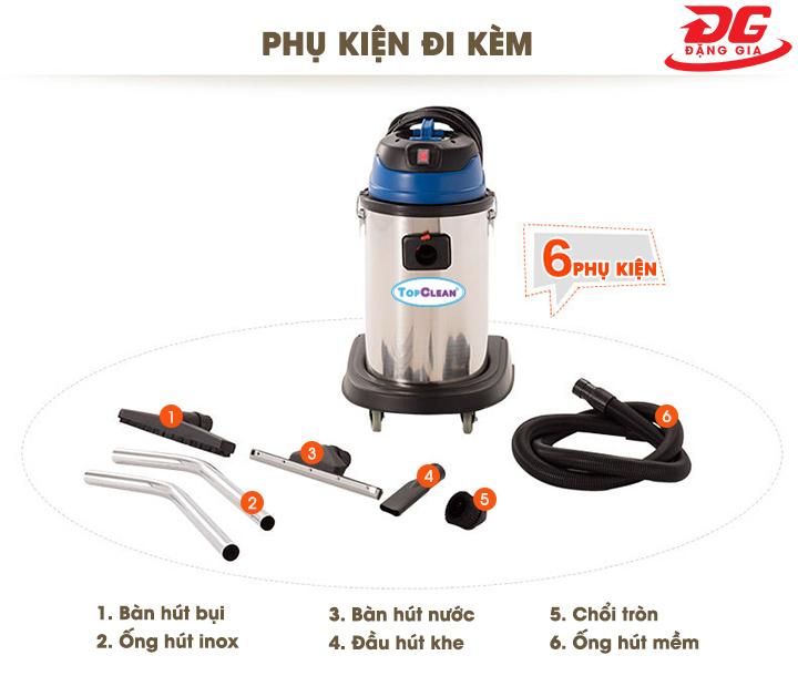 Bộ phụ kiện đi kèm đầy đủ nhằm đáp ứng nhu cầu vệ sinh của người dùng