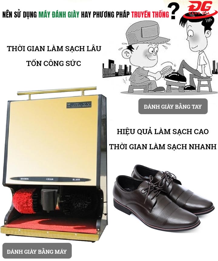 Ưu điểm của máy đánh giày so với cách đánh truyền thống
