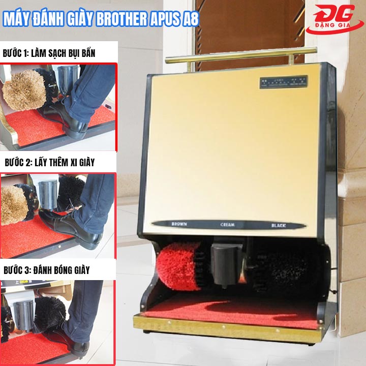 Quy trình làm việc với máy đánh giày Brother Apus A8