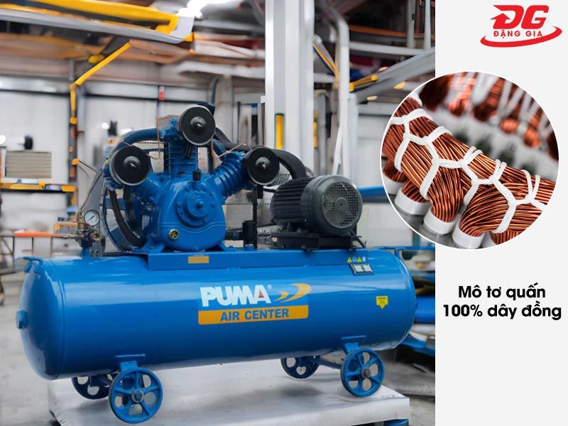 Động cơ máy nén khí được cuốn đồng 100%