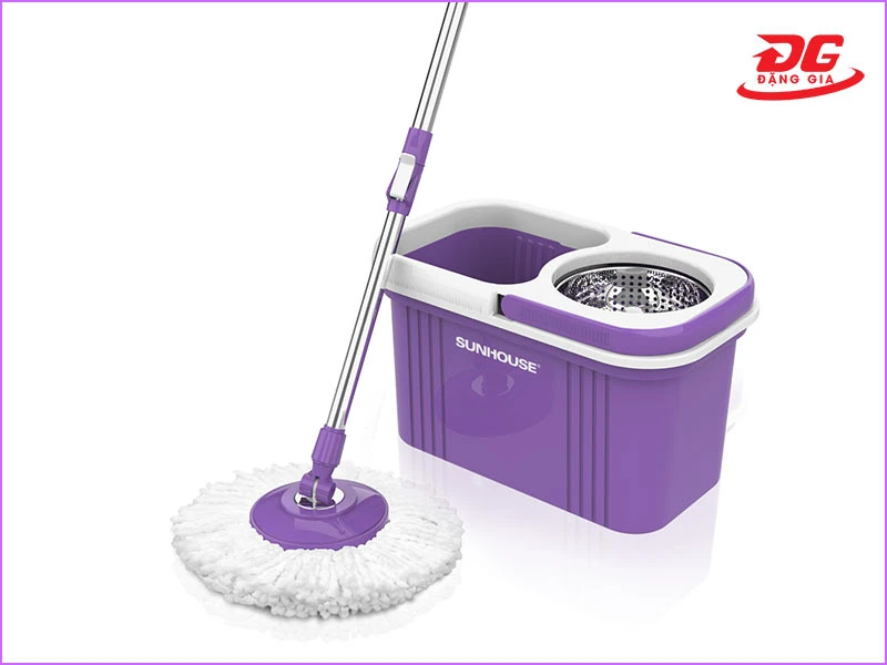 Bộ lau nhà thông minh xoay 360 độ Sunhouse KS CL330S bản màu tím “mộng mơ”