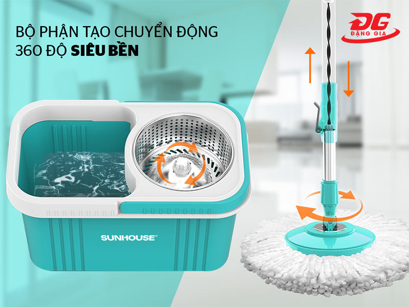 Bộ lau sàn xoay 360 độ Sunhouse KS CL350PB