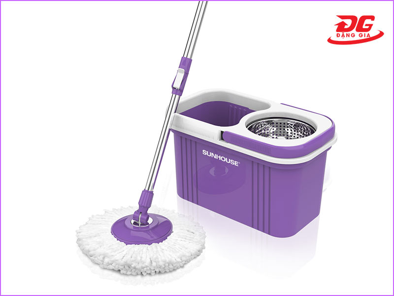 Bộ lau nhà thông minh xoay 360 độ Sunhouse KS CL330S bản màu tím “mộng mơ”