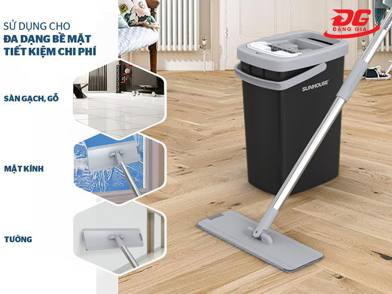 Bộ cây lau nhà Sunhouse là thiết bị vệ sinh không thể thiếu trong mỗi gia đình
