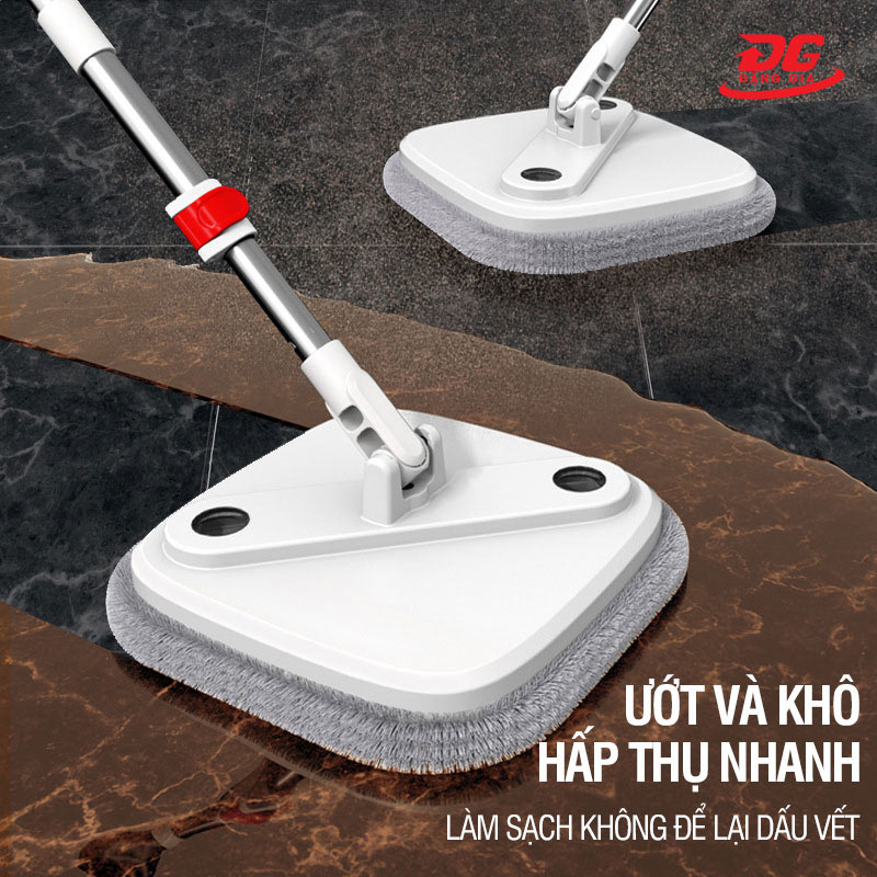 OKwife Sunny Mop có thiết kế đầu lau vuông linh hoạt
