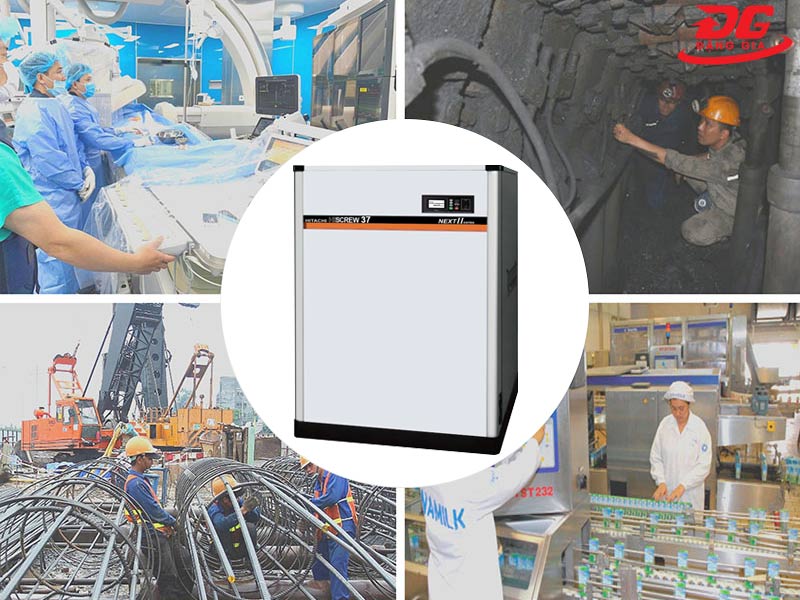 Ứng dụng của máy nén khí trục vít Nhật Bản Hitachi