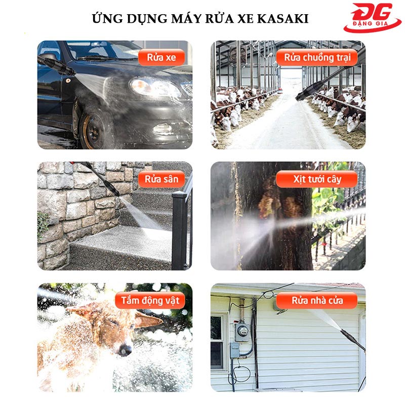 Một số ứng dụng của máy bơm rửa xe áp lực cao Kasaki