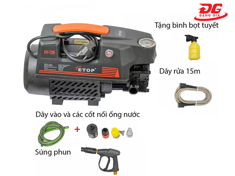 Máy phun rửa áp lực mini Etop 1800W
