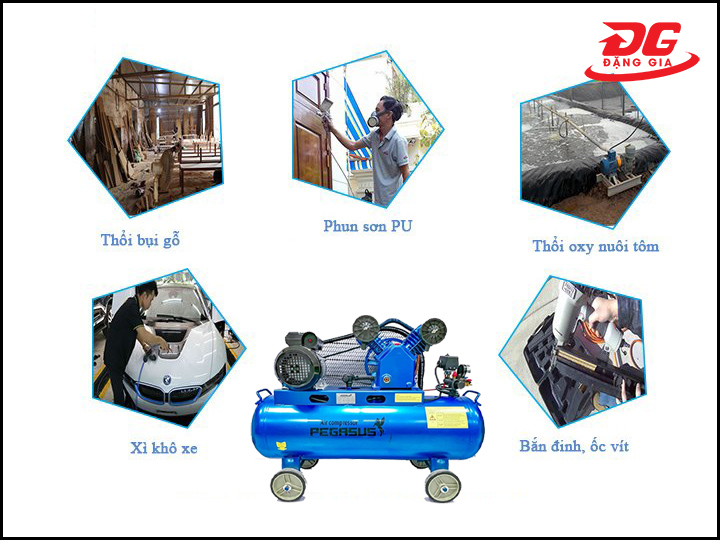  Một số ứng dụng của máy bơm hơi Pegasus 3HP 