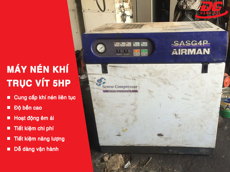Ưu điểm nổi bật của máy nén trục vít 5HP
