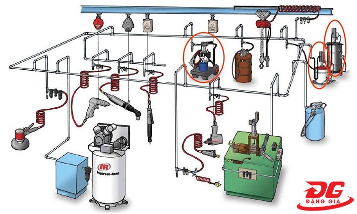 sơ đồ mạch điện máy nén khí 3 pha