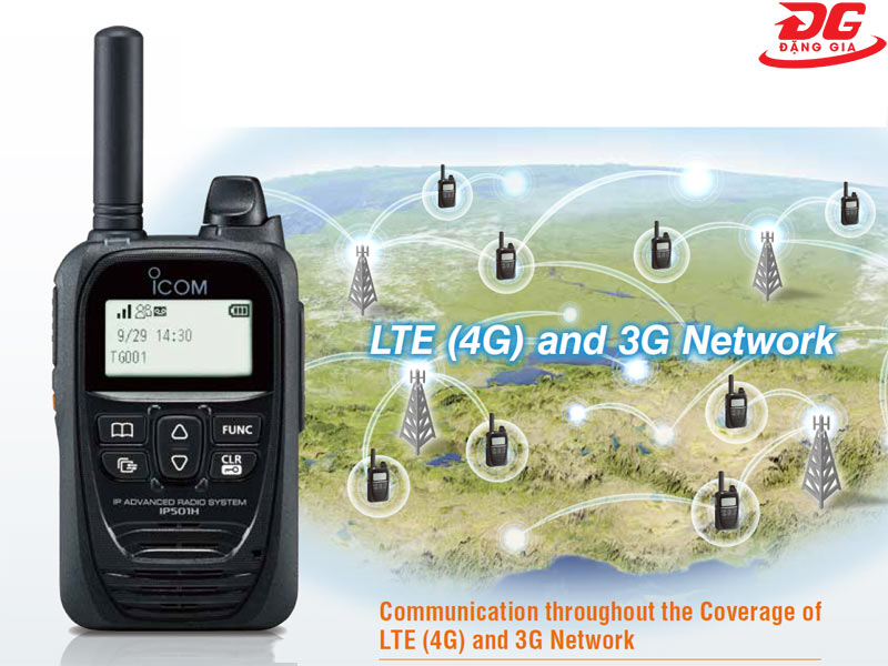 Bộ đàm liên lạc không giới hạn Icom 3G/4G-LTE IP-501H